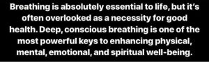 Breathing is Essential to Life